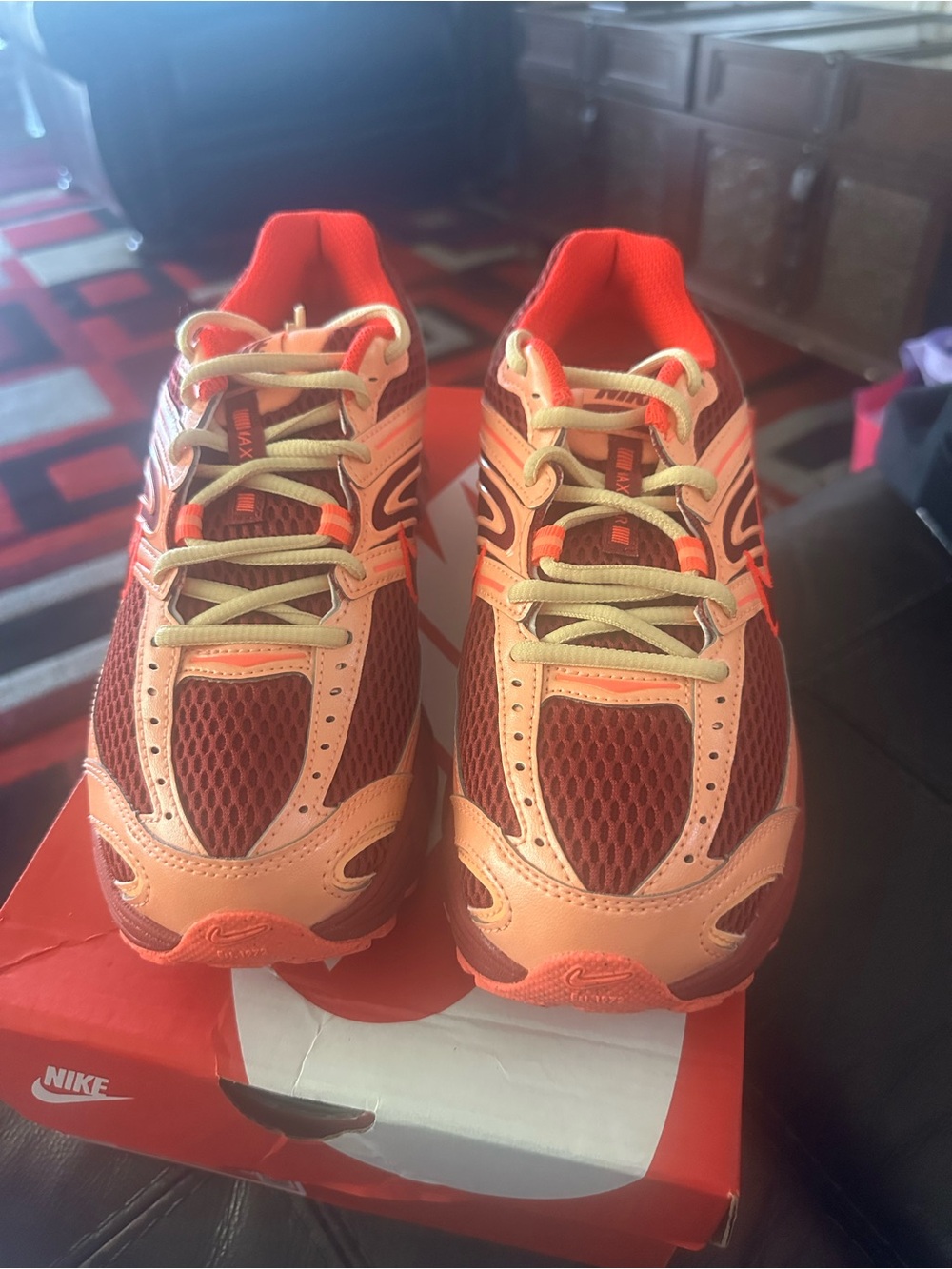 Nike Coral and Orange Mesh Trainer Sneakers
